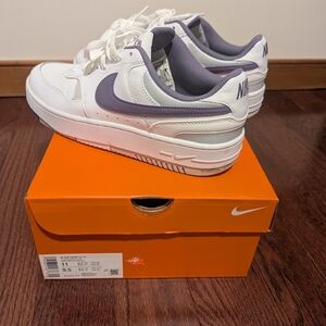 Nike White and Purple Sneakers